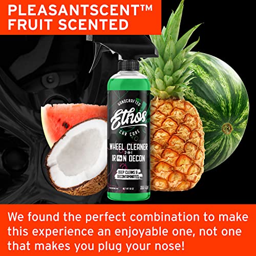 Ethos Wheel Cleaner - Car Wheel Cleaner Spray - Brake Dust, Iron Remover - Color Change Technology - Professional Strength Formula (16 Oz) #TOP5
