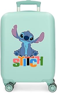 Disney Joumma Disney Aloha Stitch Valigia per bambini Valigia da cabina Blu Bianco ABS...