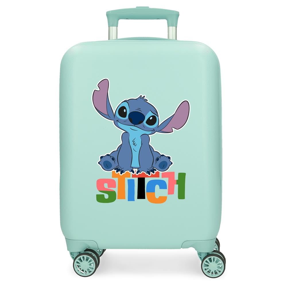 Disney Aloha Stitch Walizka kabinowa niebieska 33 x 50 x 20 cm sztywny 2 kg zamek szyfrowy z boku ABS 2 kg 28 l bagaż podręczny, Niebieski, Talla única, walizka kabinowa
