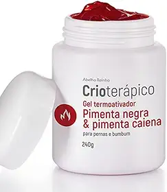 Gel Termoativador para Celulites com Pimenta Negra e Pimenta Caiena(240g) - Abelha Rainha
