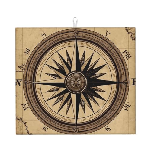Compass Wind Road Map Tappetino Scolastoviglie Tappetini Asciugatura Rapida Tappetino Per Scolapiatti Cucine Stoviglie 46X61Cm