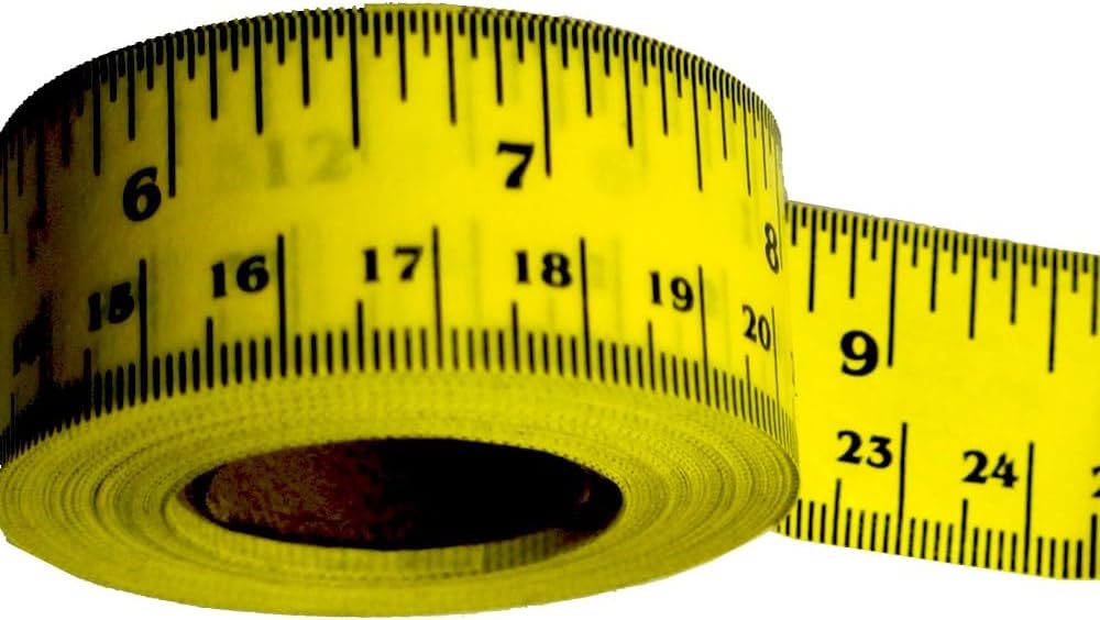 ChromaLabel 1 Inch Adhesive Measuring Tape with Ruler, Flexible Measuring Tape, Yellow, 12 Inch - Case of 10