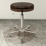 Rollhocker aus Acryl, höhenverstellbar und 360-Grad-Rollen, ideal für Spa, Medizin und Ästhetiker