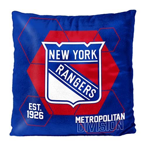 Northwest NHL New York Rangers Unisex-Adult Velvet Pillow, 16" x 16", Connector