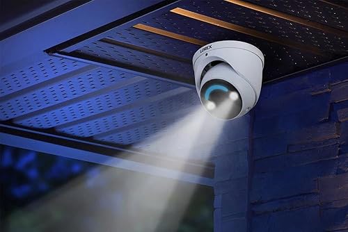 Miniatura 8 de Lorex Cámara de seguridad 4K 8MP IP con cable de metal para exteriores/interiores, color blanco, iluminación de seguridad inteligente, detección de