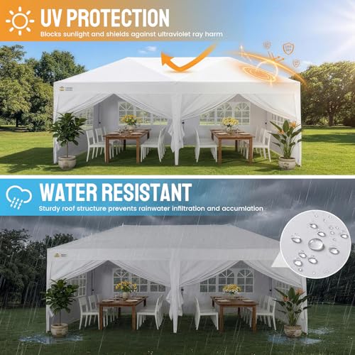 CROWN SHADES 10x20 Commercial Pop Up Canopy