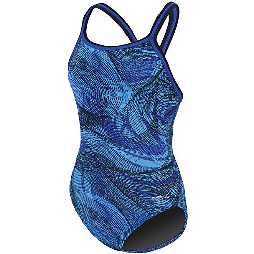 Dolfin WOMEN'S SONIC DBX BACK ONE-PIECE SWIMSUIT BLUE SONIC SIZE 30