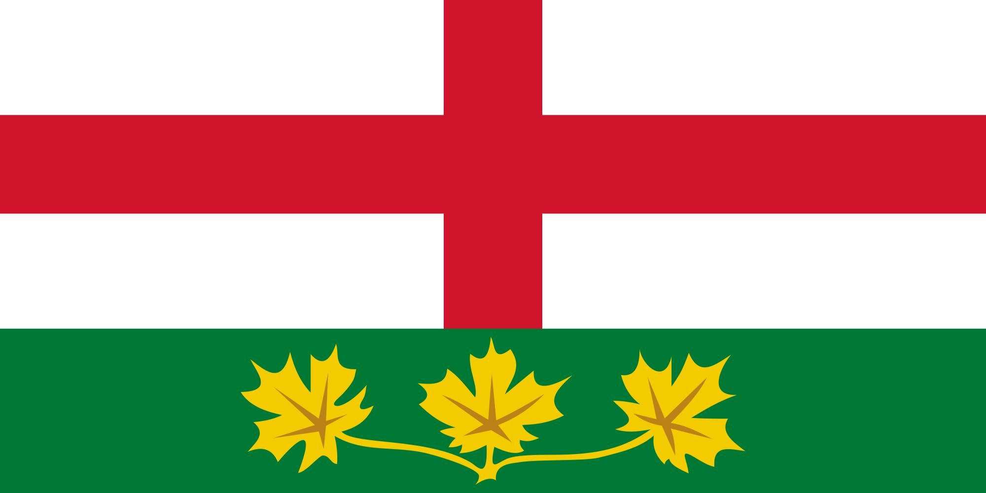 Drapeau Large D.S. flag proposal for Ontario v2 fier dans votre jardin