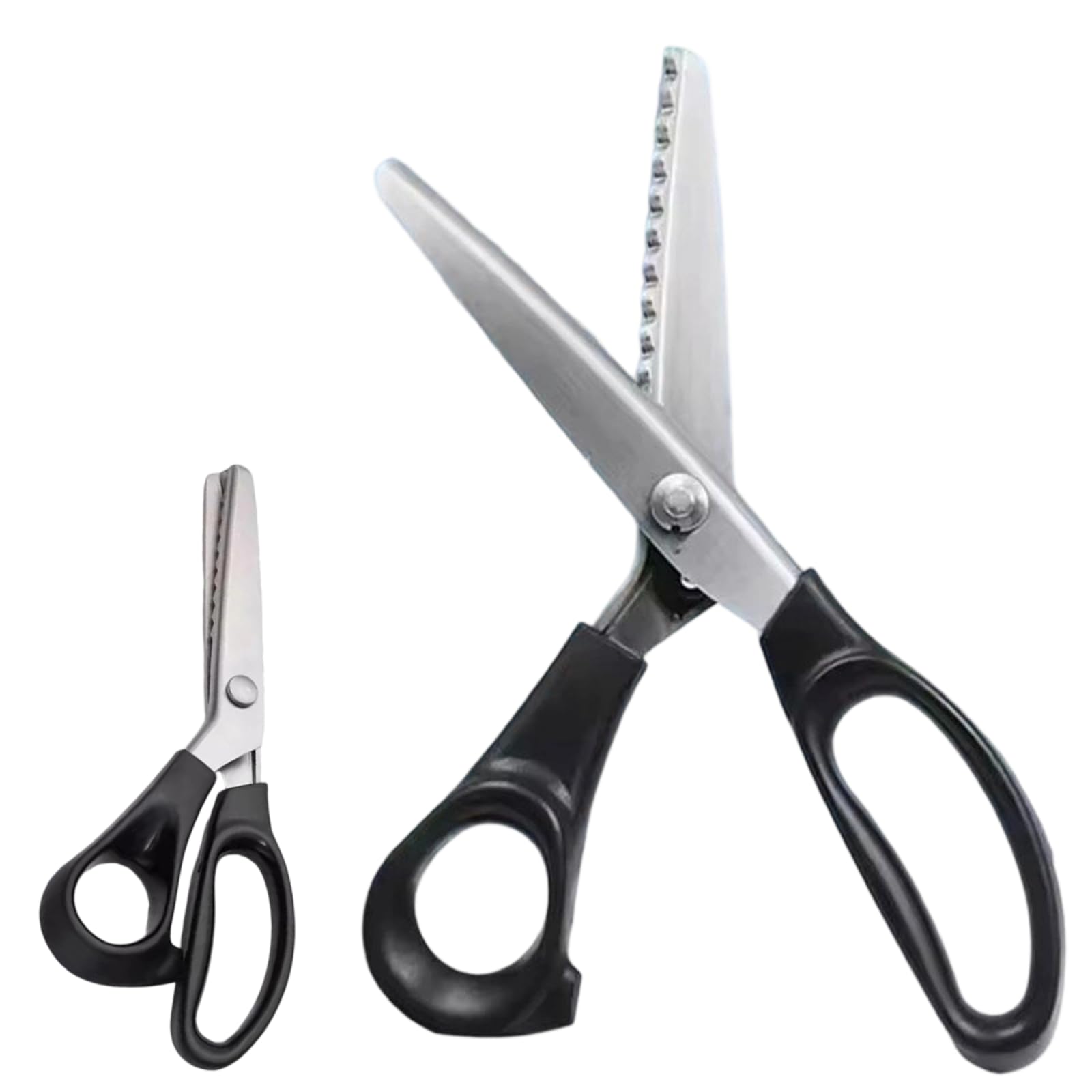 Pinking Shears Serrated, DIY Scissors for Lace and Sewing, Pinking Shears for Fabric Cutting, Professional Dressmaking Sewing Craft Zig Zag Cut Scissors, for Many Kinds of Fabrics and Paper, 9.3 Inch
