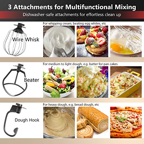 image for COSTWAY Stand Mixer, 6-Speed Tilt-Head Stand Mixer, 500W, Kitchen Elec