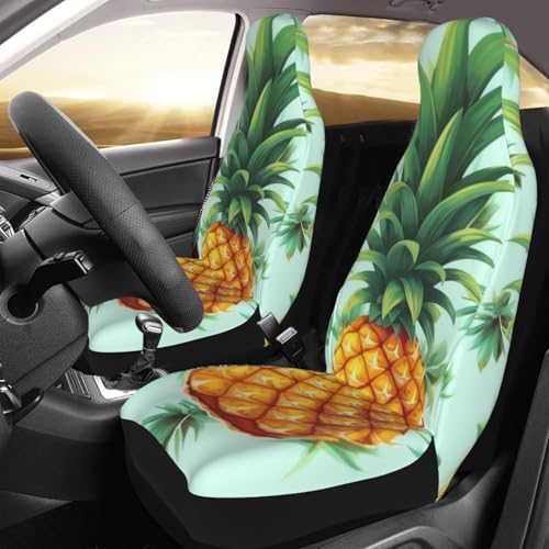 Housse de siège auto imperméable et antidérapante motif ananas x2