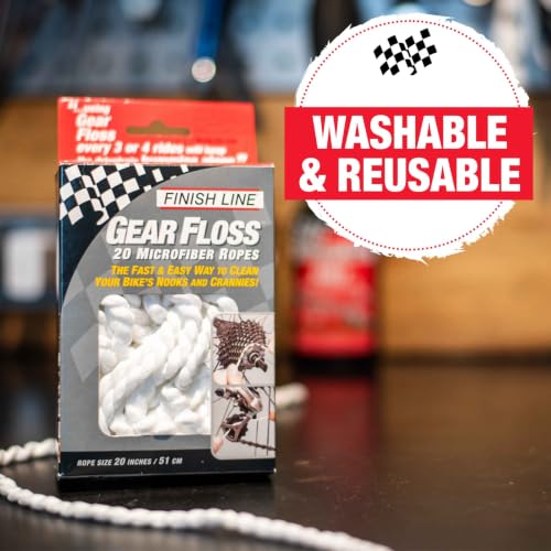 Finish Line Gear Floss - Bicycle Cleaning Floss for Cassettes, Gears, Chains and Hard-to-Reach Bike Components, 20 Pieces – Ansicht 6