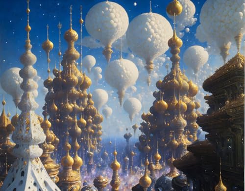 Affiche sur toile SERENDIPITP Outside Invasion White Devil City 58x90cm sans cadre pour salon