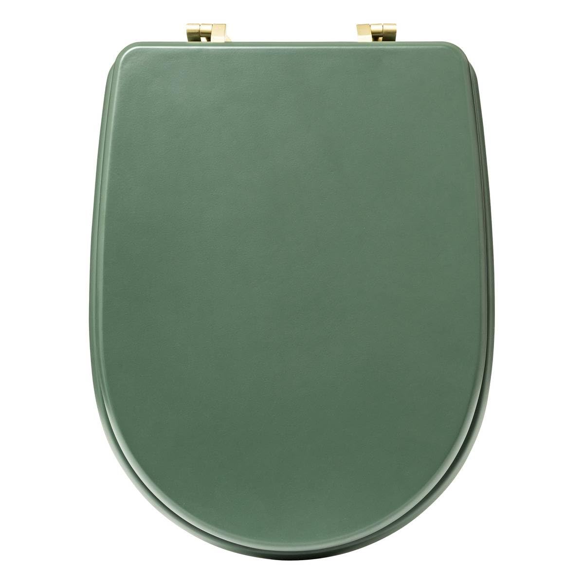 5 five simply smart 5five - Abattant WC Duo en Bois, Charnières en Zinc, L 36 x P 49 cm - pour Toilettes, Salle de Bain