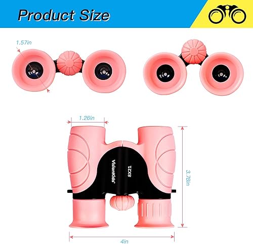 Miniatura 7 de Binoculares para niños a partir de 4 años, BAK4 HD 8 x 21 de alta resolución a prueba de golpes, luz compacta de visión nocturna, exploración de la
