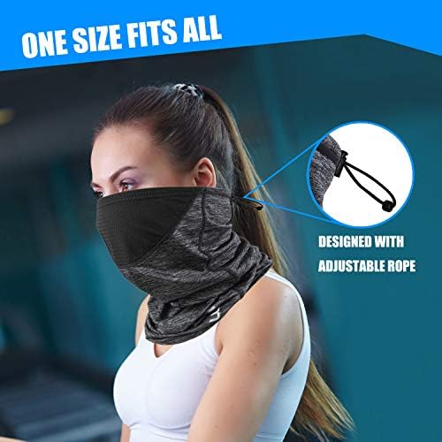 Polma Cooling Neck Gaiter Face Mask - Breathable Lightweight Dust & UV Sun-Protection Bandanas for Men Women Outdoors