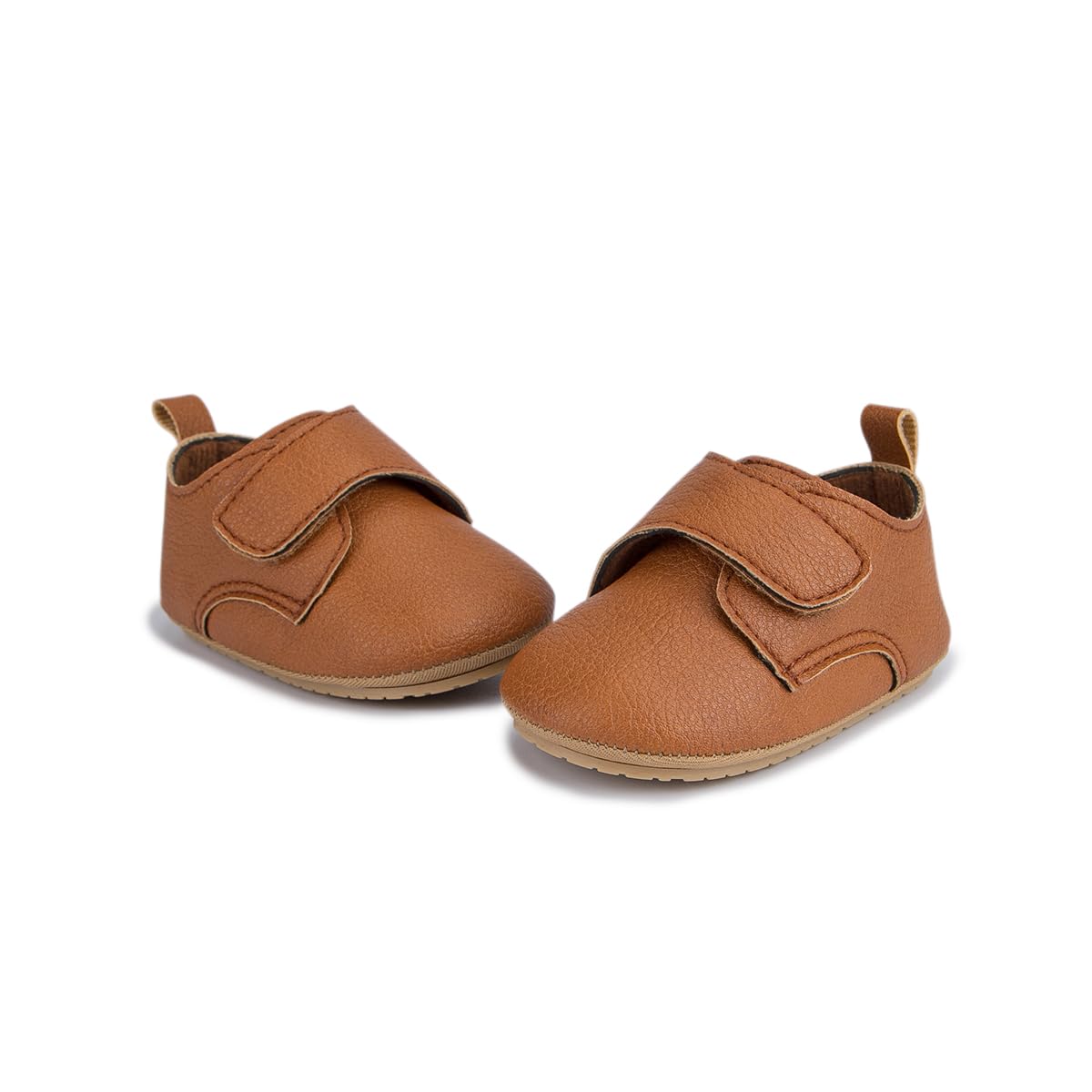 Geagodelia - Scarpe da passeggio con fondo rigido in pelle sintetica per neonati, suola in gomma per primi passi, scarpe per bambini, misura: