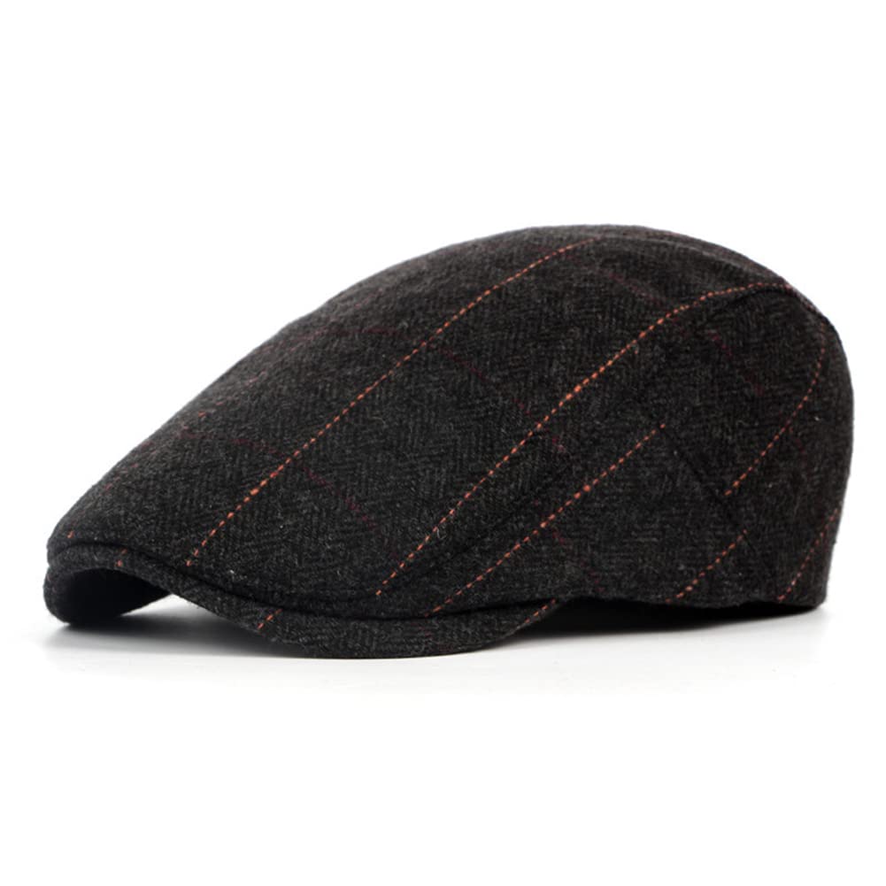 Inlefen Męskie Tweed Płaskie Czapki, Regulowane Berety Płaskie Czapki Newsboy Czapki Myśliwskie dla Mężczyzn, Polowanie Płaskie Czapki, Kaczorka Kapelusz