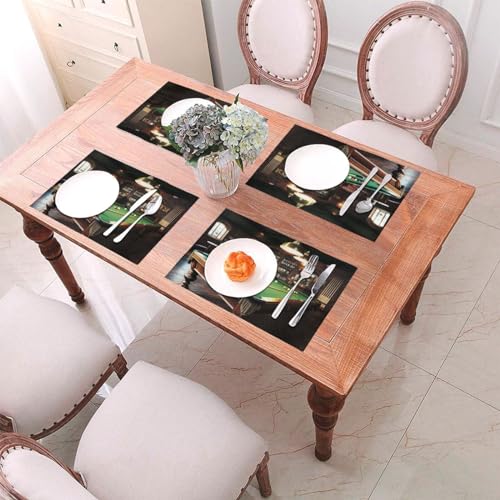 Sets de table antidérapant résistant à la chaleur pour dîner - 5