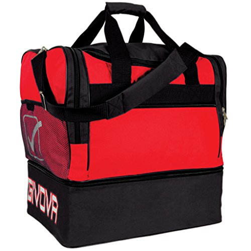TRACOLLA REGOLABILE DANZA in VETRINA Borsa Big 10 GIVOVA con Fondo Rigido (Rosso/Nero, 52X35X48 CM)