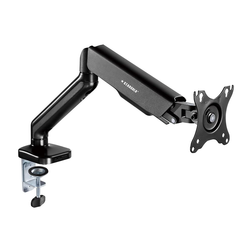 Full Motion Monitor Arm Mount Stand For 17" to 32" Screens Monitor Heavy Duty (Adjustable Single Arm)