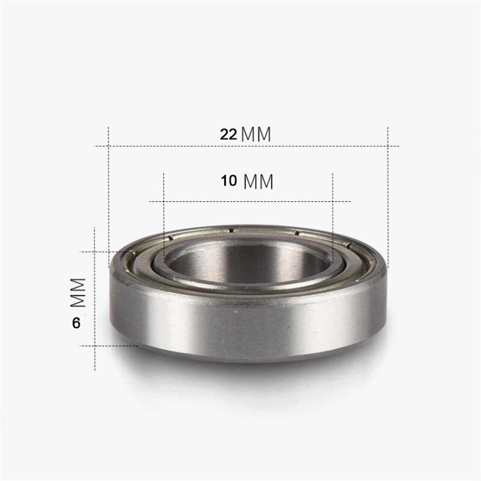 Rodamientos de Bolas Ranura Profunda Acero Inoxidable S6900ZZ 2RS, 10 x 22 6 mm, 440C, Resistentes a la corrosión(20pcs)