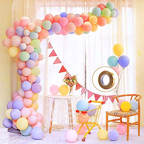 16Ft Balloon Arch Garland Kit - 10 Inches 100pcs Assorted Pastel Macaron Latex Balloons for Wedding Girls Birthday Baby Shower Party Decoration