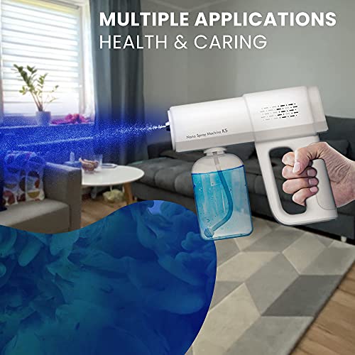 Nordmond Professional Disinfectant Fogger Machine, Sanitizer Sprayer. Electrostatic Ulv Atomizer & Cordless Handheld Nano Steam Gun – Rechargeable Spray Gun With Blue Light For Touchless Sanitization #TOP2