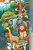 Mal- & Geschichtsbuch: Kurze Geschichten mit Bildern zum Ausmalen