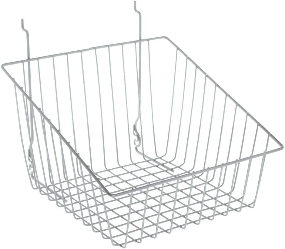 Pegboard Wire Basket Grey 12 x 12 x 8