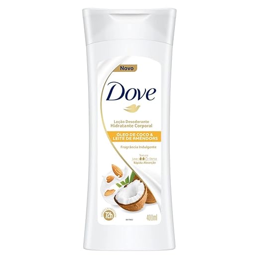 Dove Loção Desodorante Hidratante Corporal Óleo De Coco E Leite De Amêndoas 400Ml