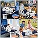 Abdtech Inflatable Toddler Airplane Bed:Airplane Seat Extender for Kids, Inflatable Baby Air Mattress with Cup Holder & Seat Belt, Plane Bed for Travel Essentials