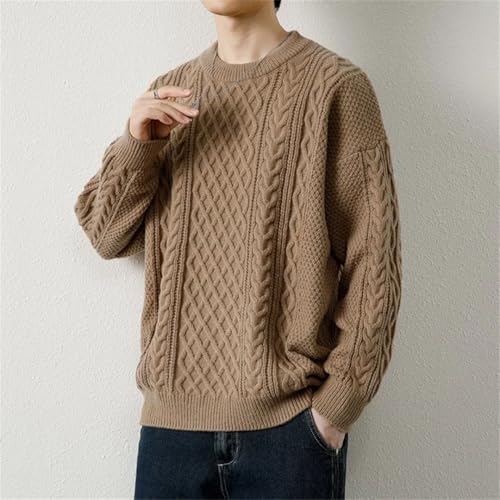 Men's Slim Fit Long Sleeve Pullover Round Neck Harajuku Knitted Sweater4