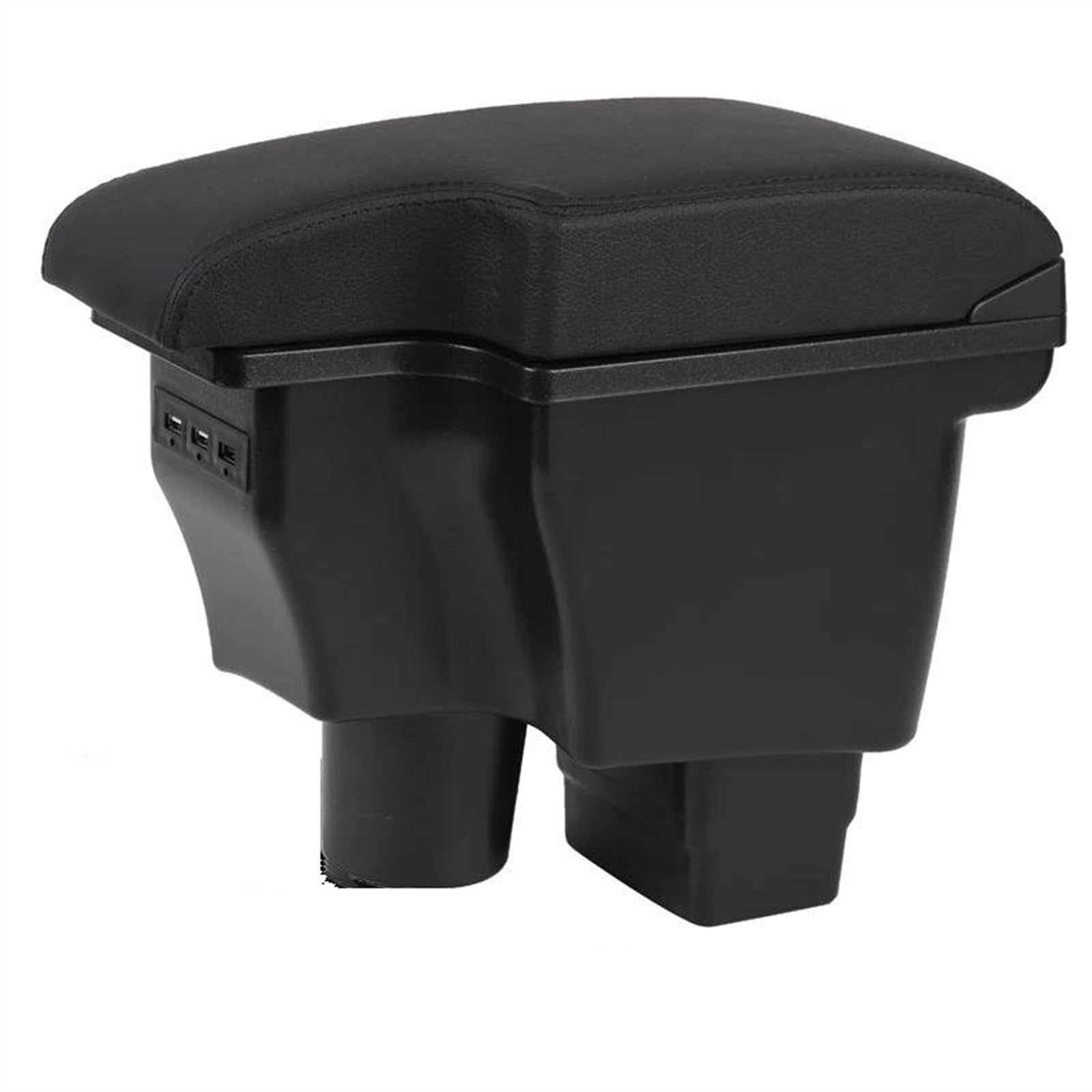 NOHEEU Armrest Box Retrofit Storage Content Car Accessories Retractable USB For CX-3 2 For Skyactiv Version CX3(A2 Black leather)
