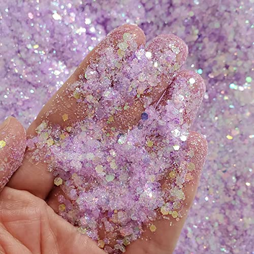 HEMOER Light Purple Opal Glitter 100g/3.5oz - Image 2