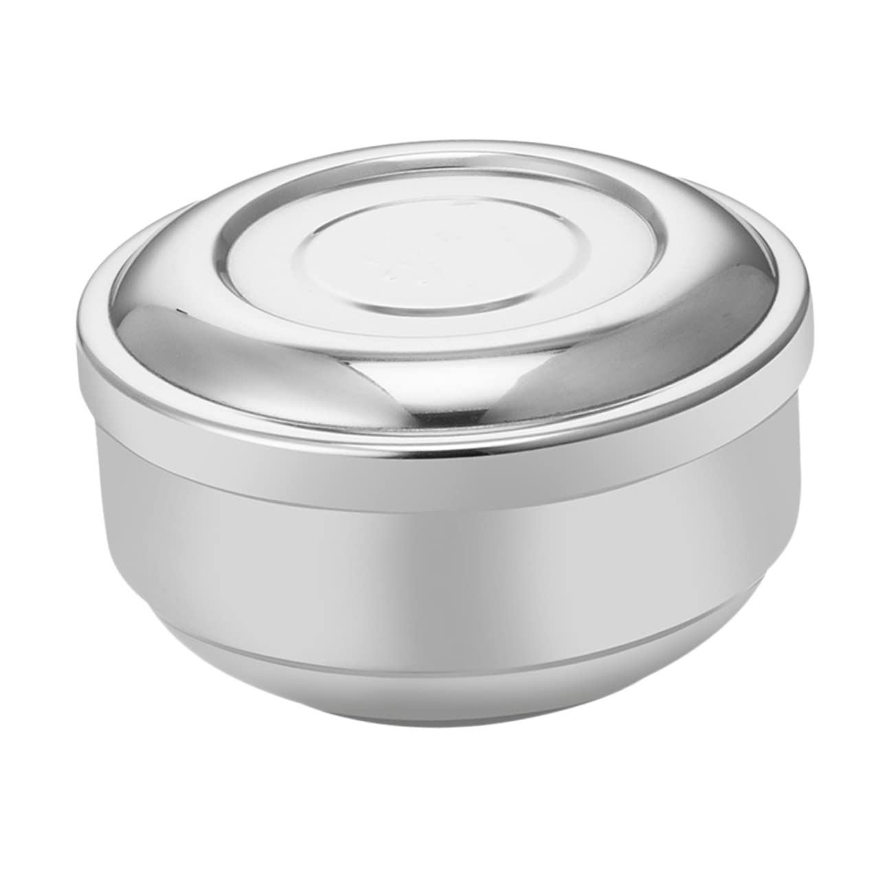 Garneck 1pc Double Rice Bowl Dinnerware Prep Bowls with Lids Serving Stainless Serving Dishes Steel Lid Stainless Steel Dishes Cook Rice Container Silver