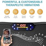 AXV Vibration Plate Fitness Platform Exercise Machine Vibrating Lymphatic Drainage Shaking Full Body Shaker Workout Vibrate Stand Shake Board Sport Gym for Weight Loss Fat Burner for Women Men - Image 5