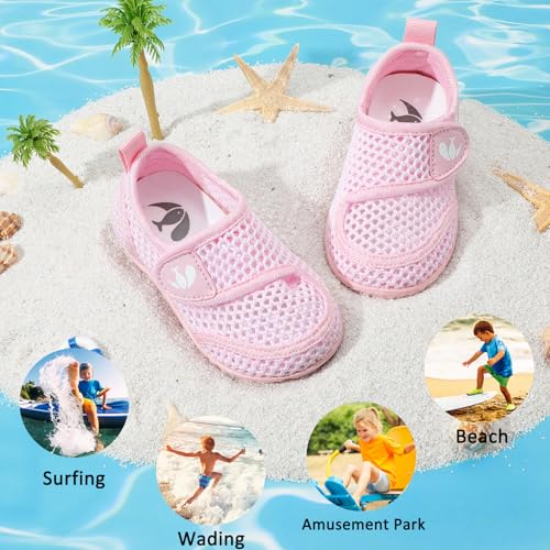 Image of FEETCITY Toddler Water Shoes Boys Girls Swim Shoes Quick Dry Kids Aqua Socks Barefoot for Beach Swimming Pool