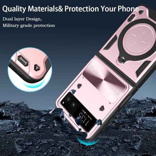 Jhwvvtf FOR MOTO PHONE CASE WITH RING For Motorola Razr 2023 Case/Moto Razr 2023 Case,Metal Ring Holder Stand Cover thumb #6