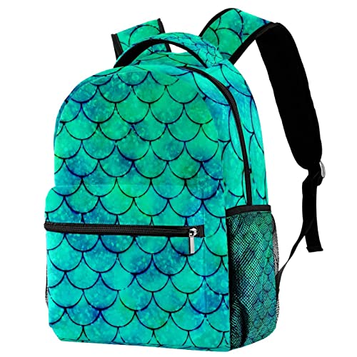 Sacs à dos légers pour livres d'école avec motif écailles de sirène