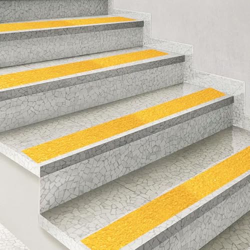 Image of Heavy Duty Aluminum Foil Anti-Slip Tape 4 inch x30FT Yellow - Industrial Safety Grip for Warehouse Stairs, Pool Decks & High-Traffic Walkways - Waterproof Traction Tape