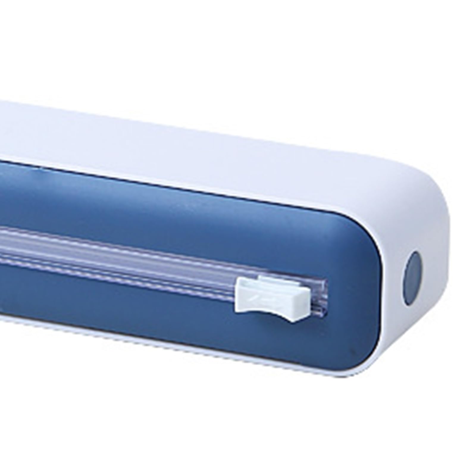 Frischhaltefolien-Spender, wiederverwendbarer Spender, magnetisch, nachfüllbar, Folienspender mit Gleitschneider, für Lebensmittelverpackungen im Restaurant für Frischhaltefolie (blau)