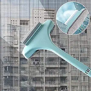 Multifunctional Screen Brush 2 in 1 Mesh Cleaning Brush & Wiper with Extended Handle Window Cleaning Brush Net Cleaner Double-Sided Window Cleaner Window Mesh Cleaner, Multi Color,(Screen Brush)