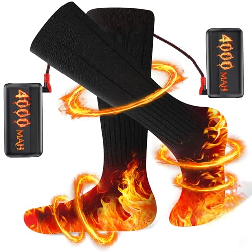 Heated Rechargeable Socks for Men & Women, 3-Temp Settings