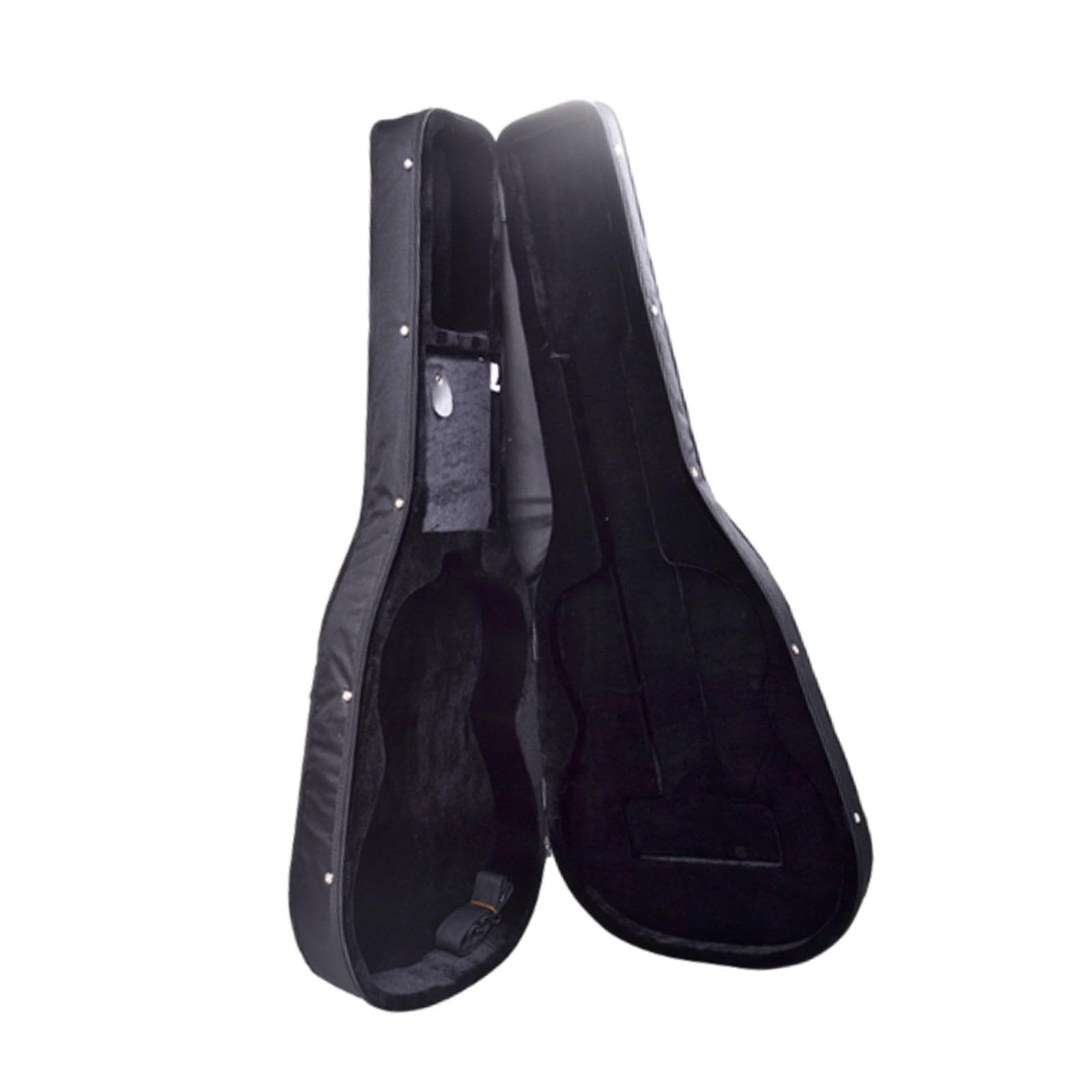Estuche portátil Resistente con Detalles robustos y Elegantes. Ideal para guitarristas acústicos y Artistas de conciertos. Estuche rígido para bajo, Negro, 39 Pulgadas