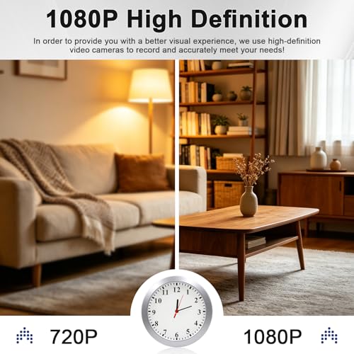 1080P WiFi Security Camera, Hidden Camera Clock, Spy Camera Mini Nanny Cam - Image 2