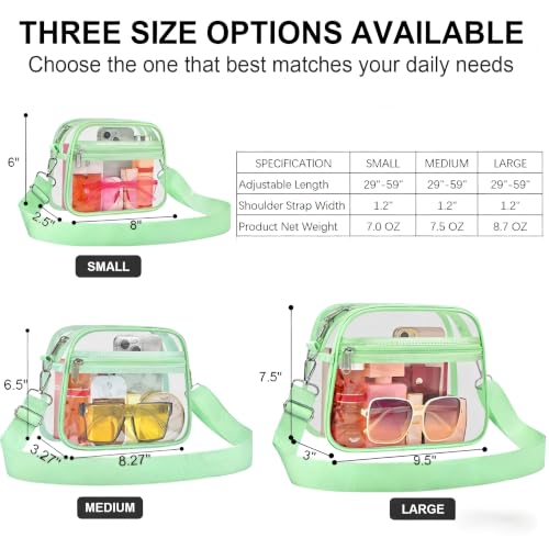 Image of USPECLARE Clear Bag for Stadium Events Clear Sports Fan Handbags Purses