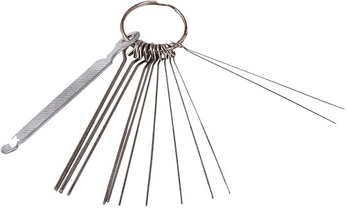 Kcopo Gitarre Nut BrA cke Datei Set Gitarre BrA cke Sattel Edelstahl Schleifen Nadeln und Schleifstein Nut File Schleifwerkzeug FA r Gitarre Bass