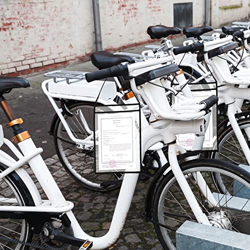 Merkaunis 50 Pack Shop Ticket Holders Job Ticket Holders Work Order Holder Pockets, 9 X 12 Dry Erase Pocket Work Order Plastic Sleeves With Hanging Strap, Both Sides Clear #TOP5