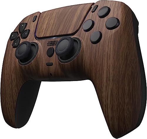 Image of Custom Controllerzz Custom Wireless Controller Compatible with PS5 - Multiple Designs Available (PS5 Wood)